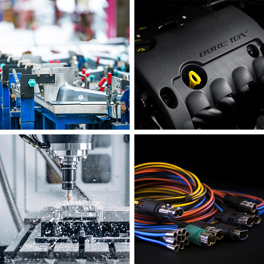 metal stamping, injection molding, cnc machining, and wire harness manufacturing